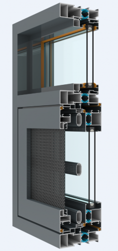 109幕墻款內平框隔熱窗紗一體系列-1.8